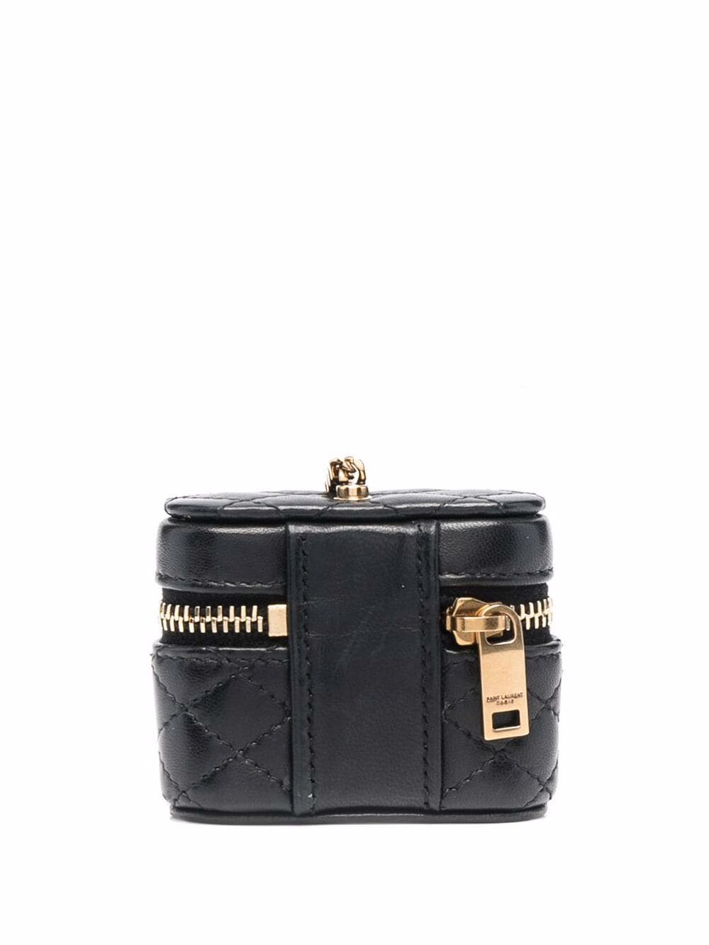 Best Replica YSL Replica Saint Laurent logo-plaque quilted AirPods case - Cola - Colareps
