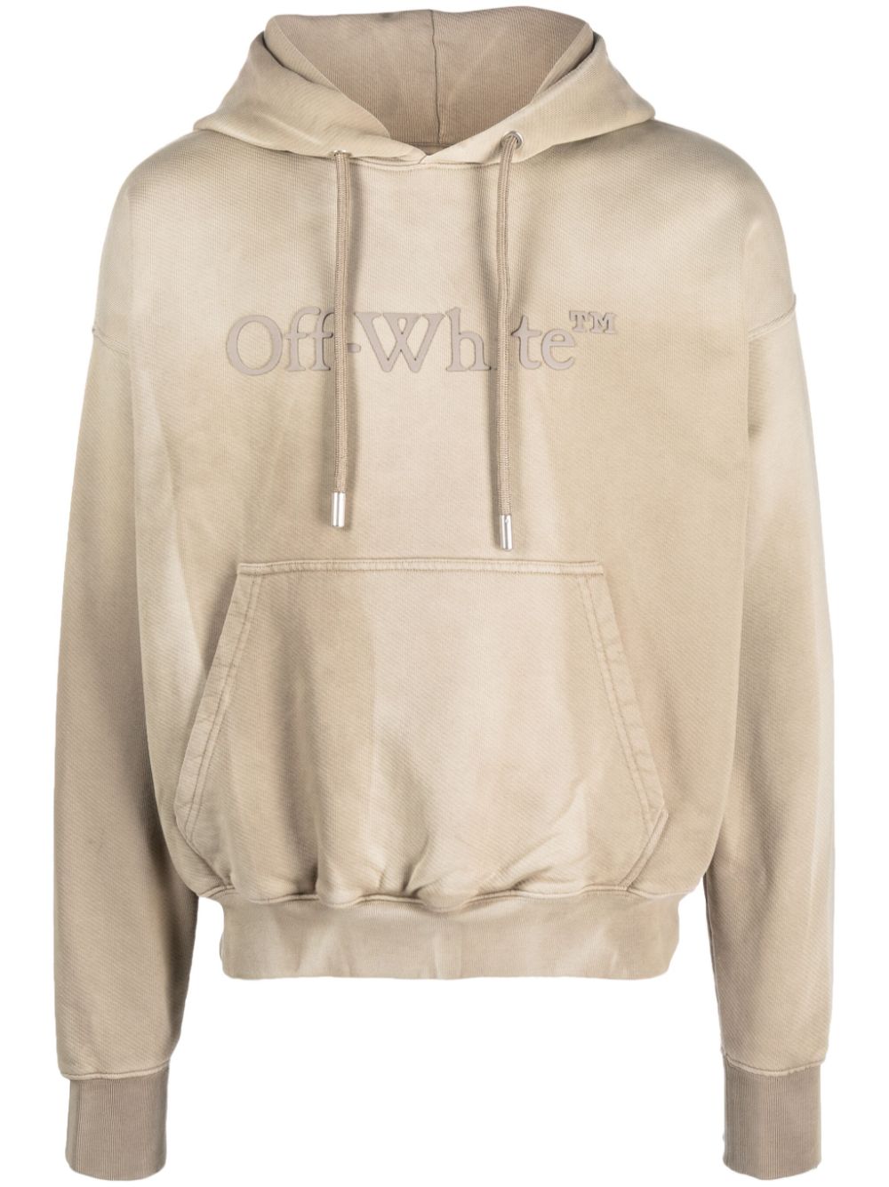 Best Replica Off White Replica logo-embossed cotton hoodie - Cola - Colareps