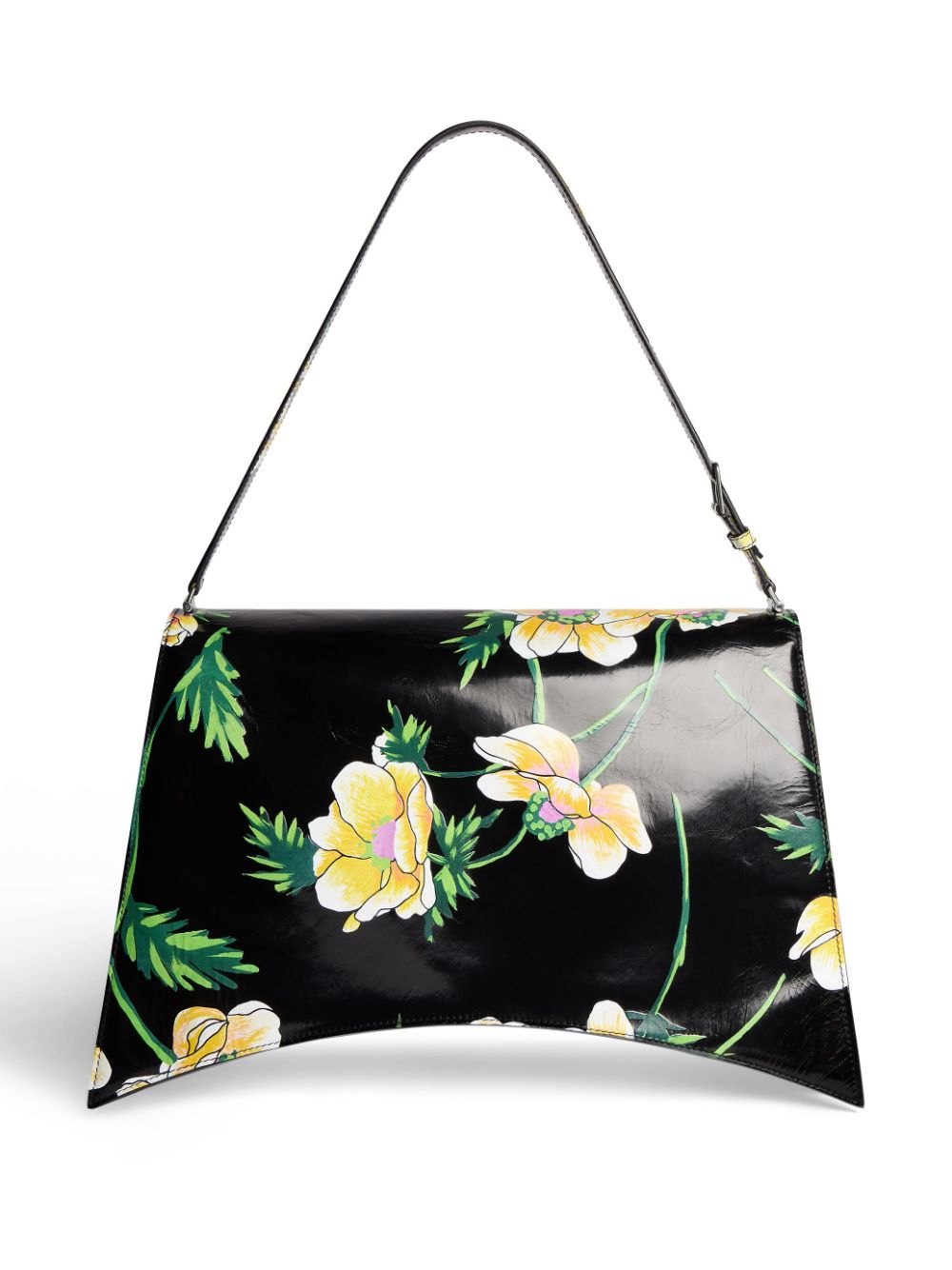 Best Replica Balenciaga Bag Dupe large Crush Sling floral-print shoulder bag - Cola - Colareps