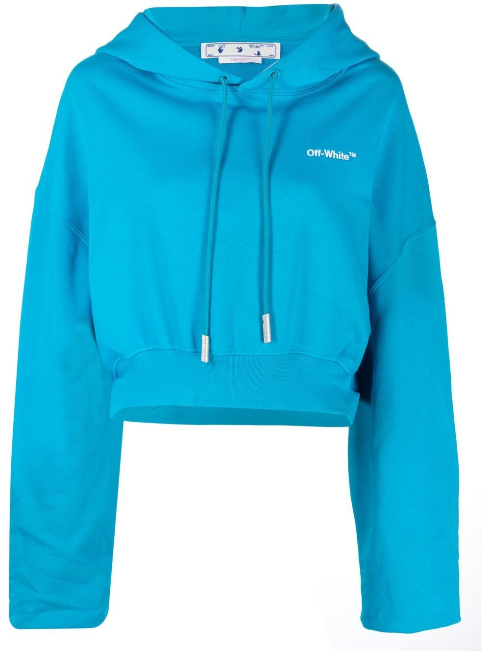 Best Replica Off White Replica cropped logo-print hoodie - Colareps