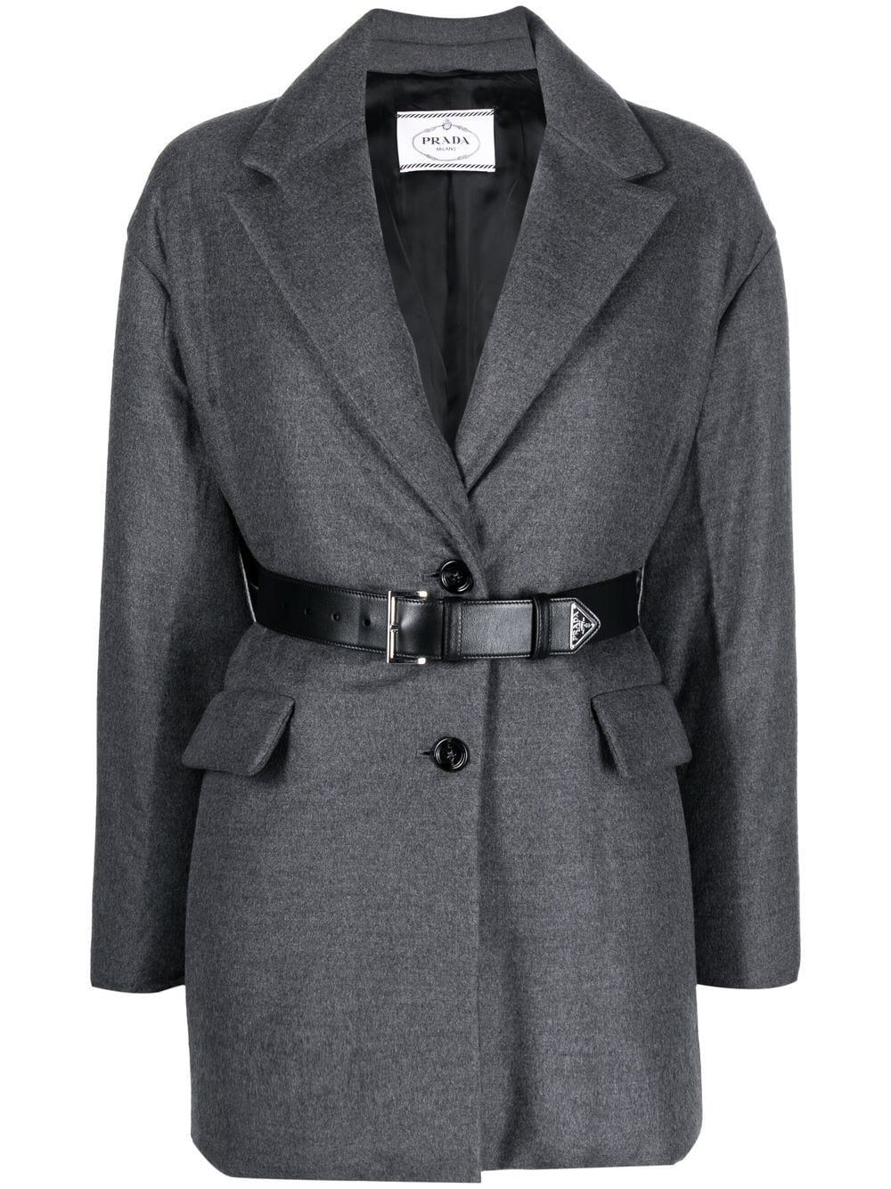 Best Replica Prada belted single-breasted blazer - Colareps