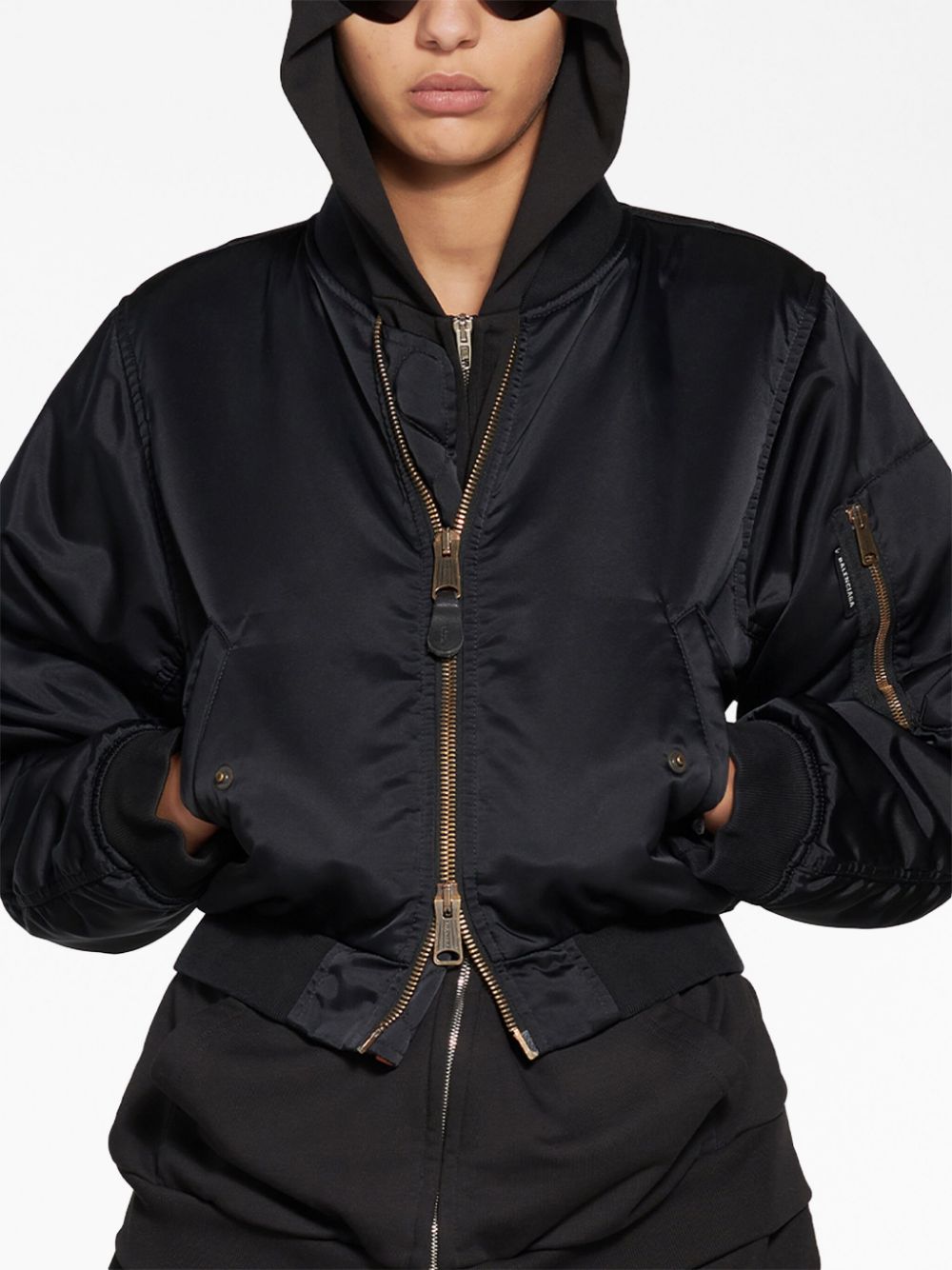 Best Replica Balenciaga Dupes pleated bomber jacket - Colareps