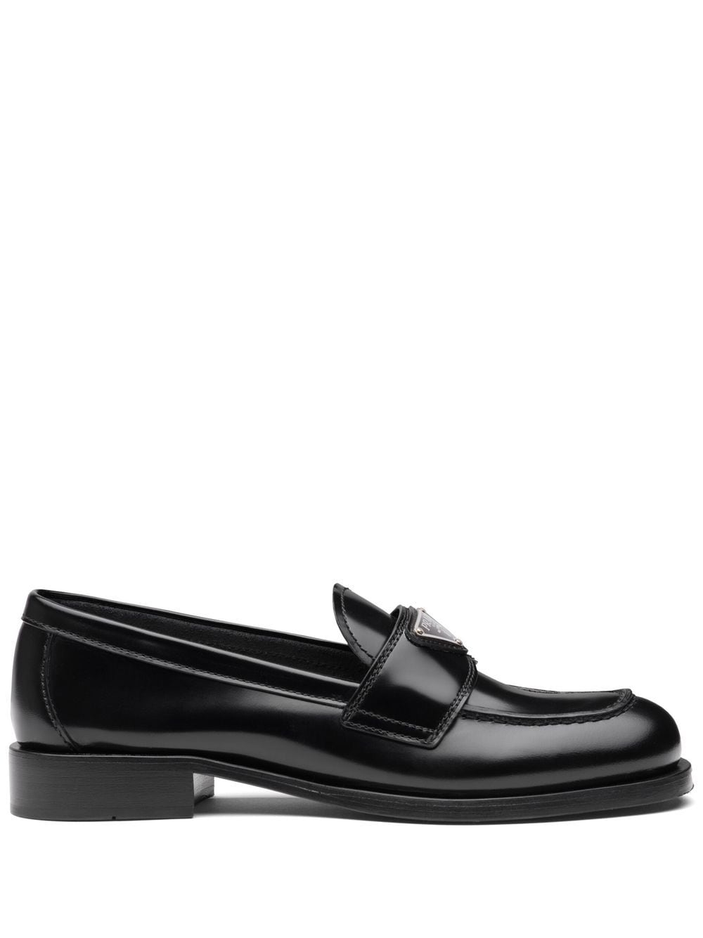 Best Replica Prada loafers Dupe logo-plaque leather - Colareps