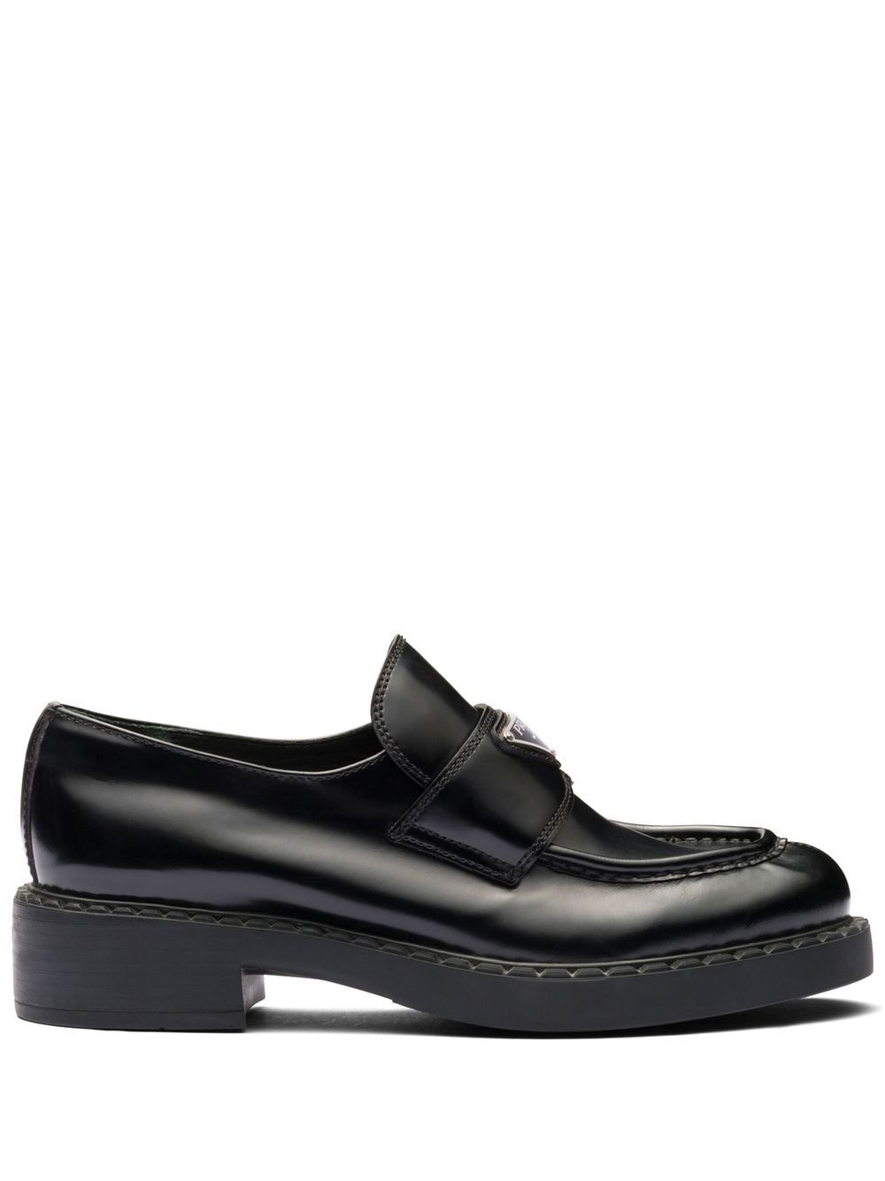 Best Replica Prada loafers Dupe triangle logo plaque - Colareps