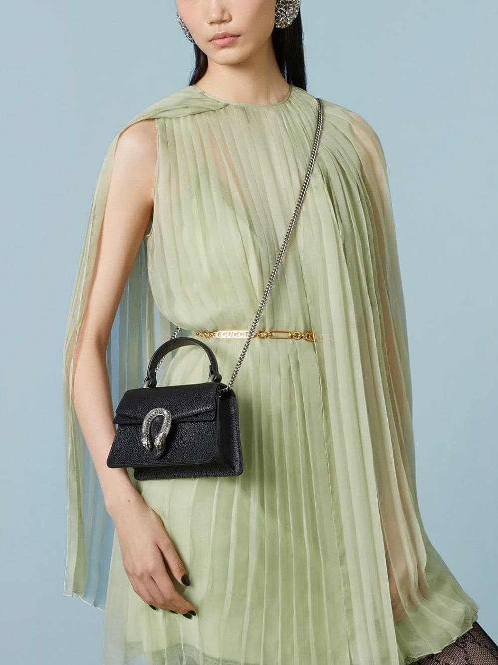 Best Replica Gucci Dupe mini Dionysus Tiger-Head leather tote bag - Colareps