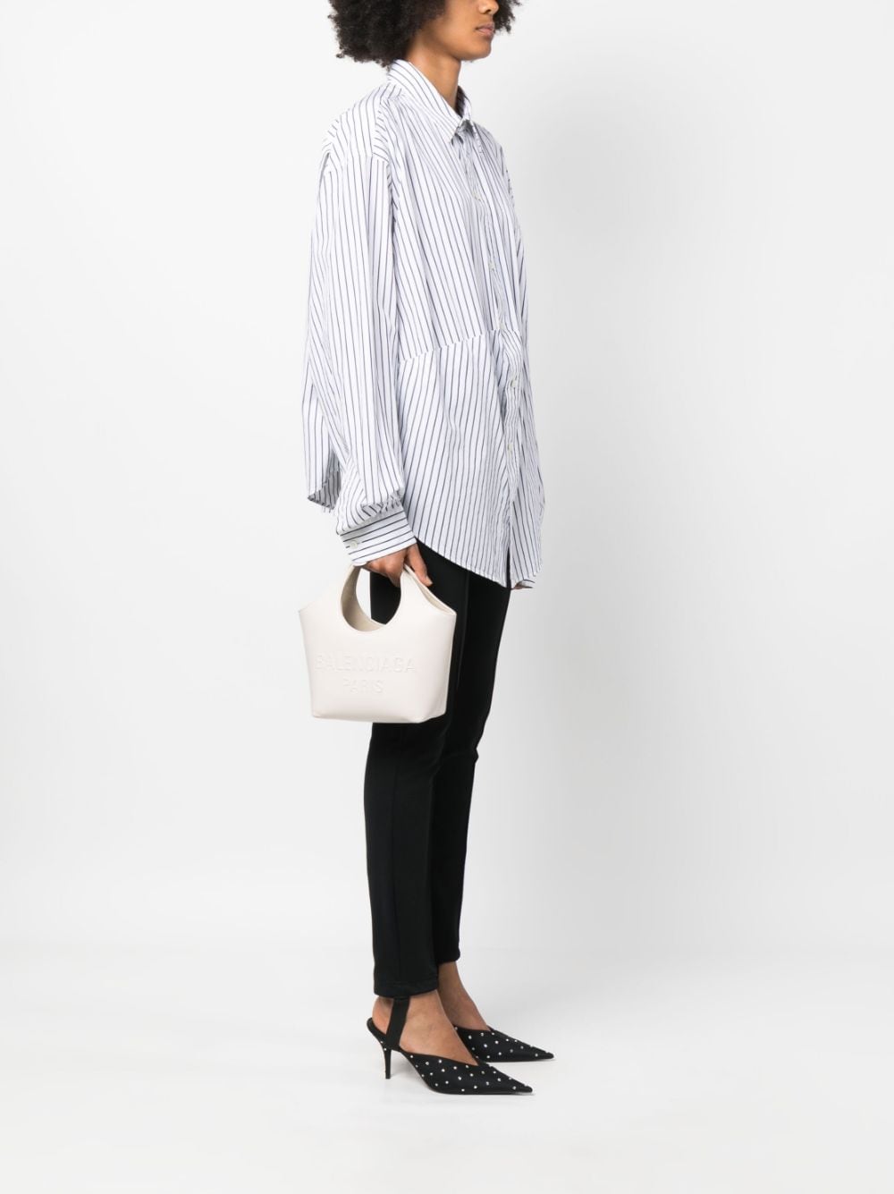 Best Replica Balenciaga Bag Dupe Mary-Kate XS leather tote bag - Colareps