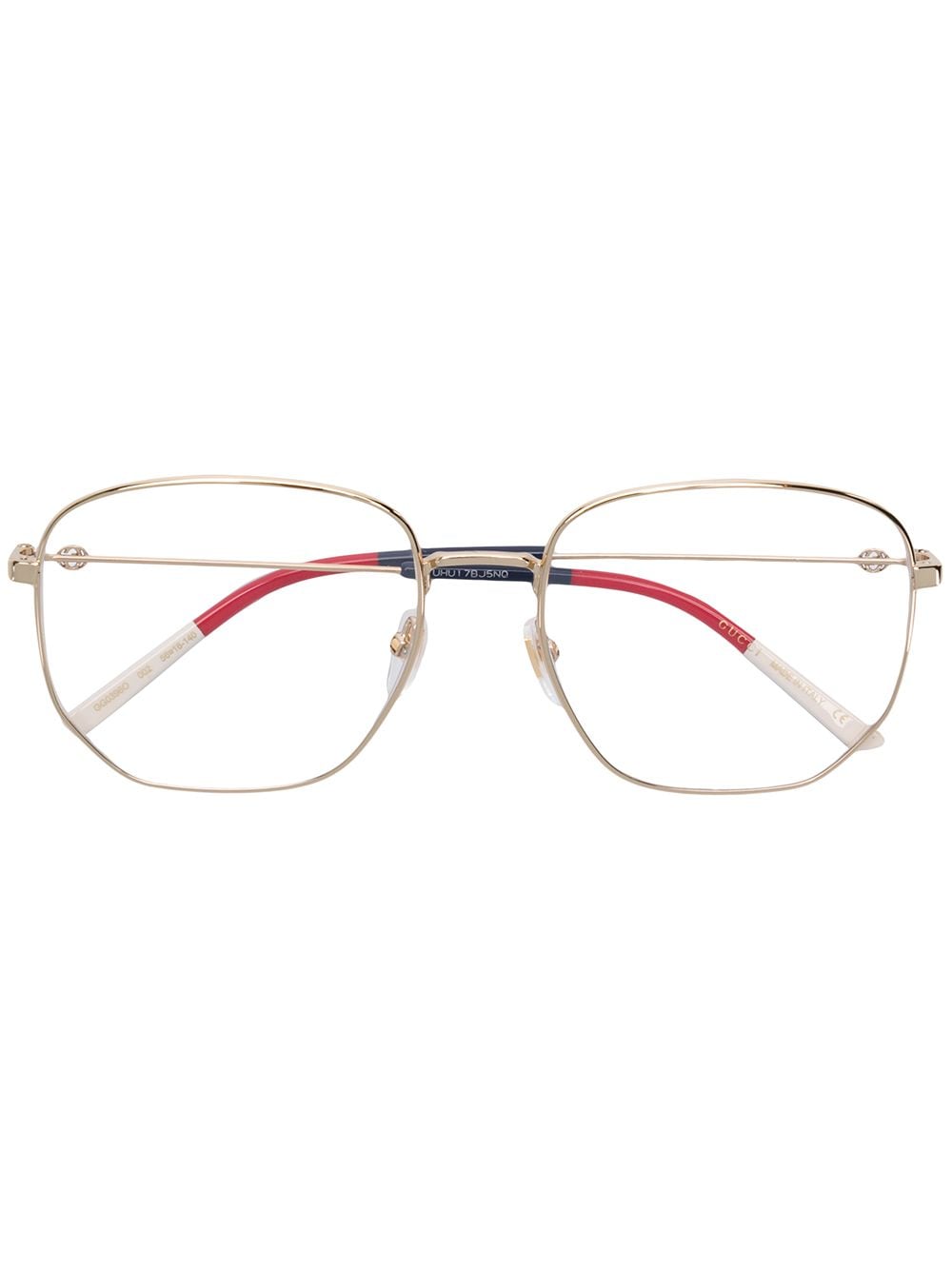 Best Replica Gucci Replica Eyewear Web detail hexagonal-frame glasses - Colareps