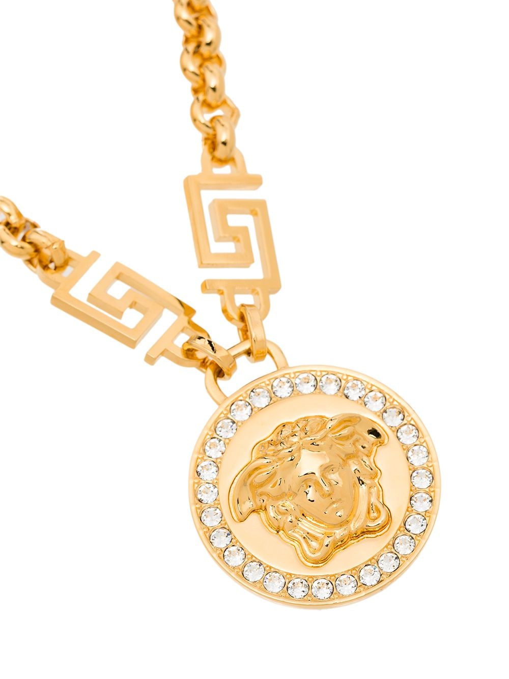Best Replica Versace Icon Medusa crystal-embellished necklace - Colareps