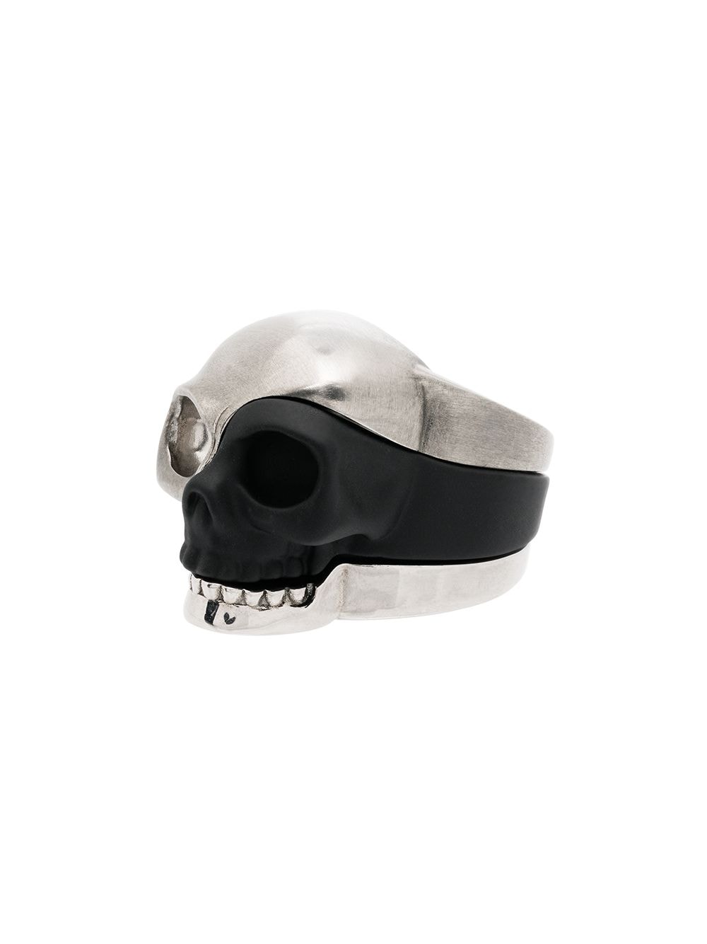 Best Replica Alexander Mcqueen Dupes three-piece Skull motif ring - Colareps