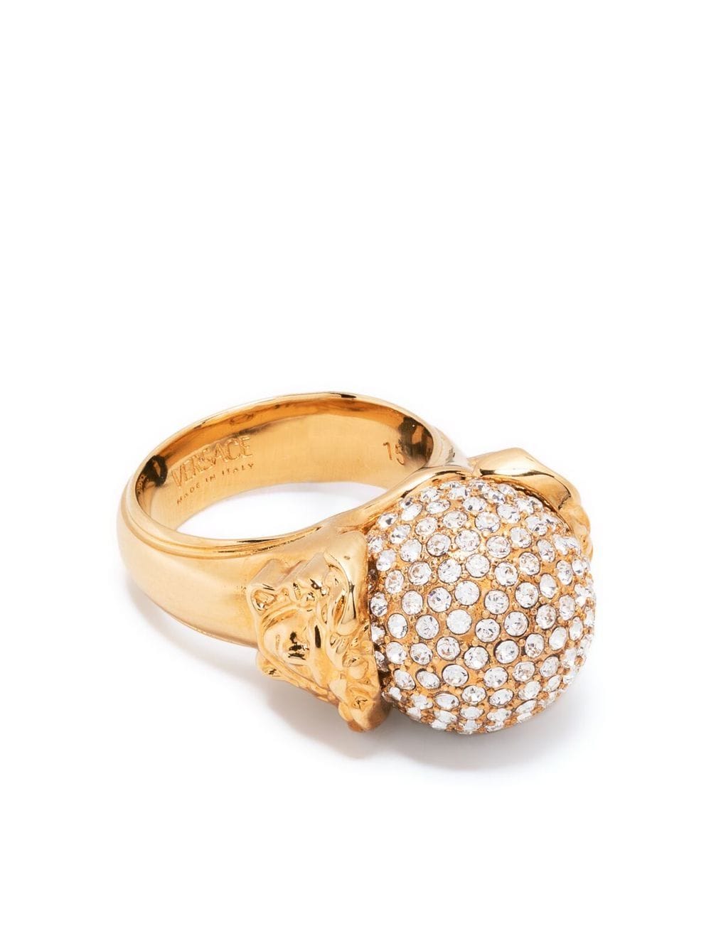 Best Replica Versace crystal-embellished ring - Colareps