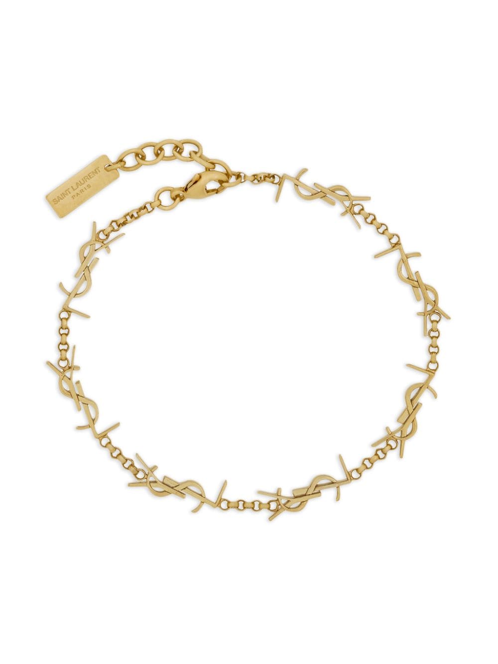 Best Replica YSL Replica Saint Laurent logo-plaque chain bracelet - Colareps