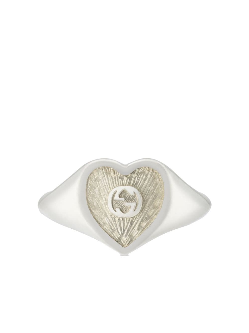 Best Replica Gucci Replica Interlocking G heart-shape ring - Colareps