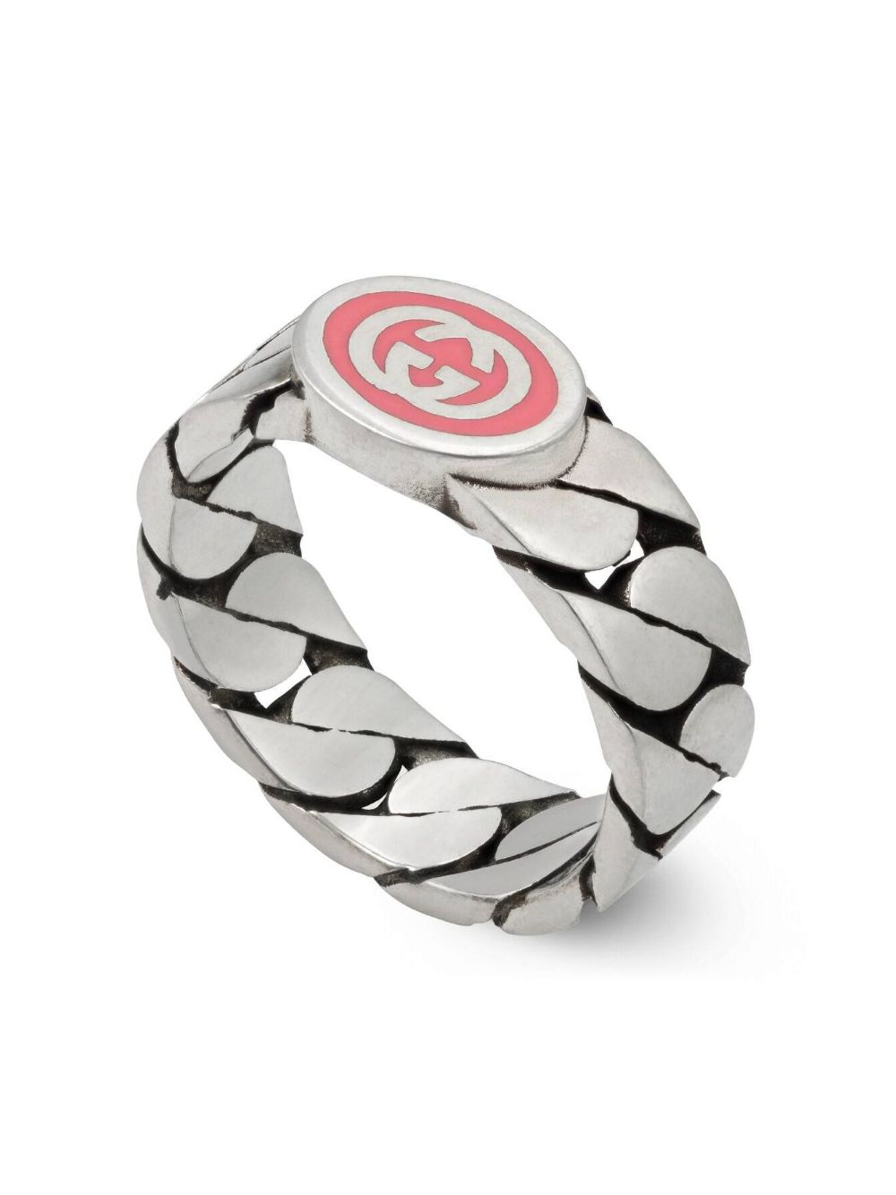 Best Replica Gucci Replica Interlocking G enamel-detail ring - Colareps