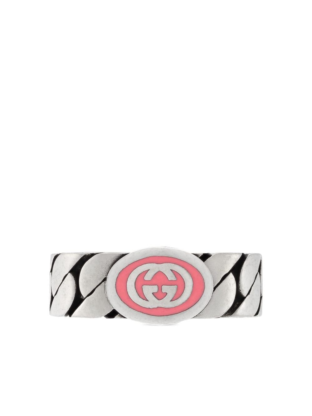 Best Replica Gucci Replica Interlocking G enamel-detail ring - Colareps