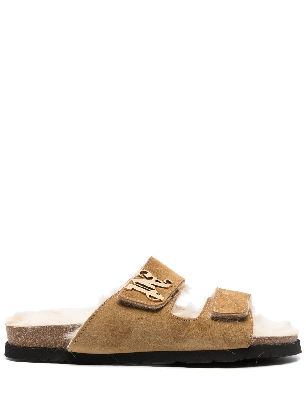 Best Replica Palm Angels Replica logo-plaque suede sandals - Colareps