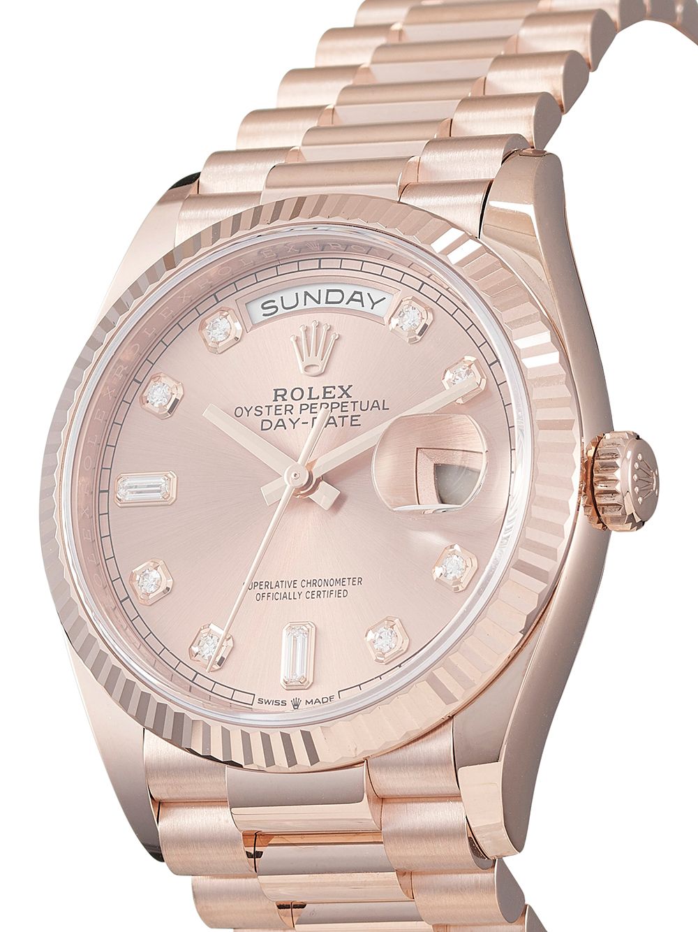 Best Replica Replica Rolex DAY-DATE 36 Oyster, 36mm, eternal rose gold M128235-0009 - Colareps