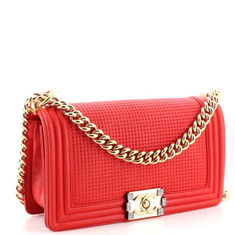 Best Replica Boy Flap Bag Cube Embossed Lambskin Old Medium - Colareps