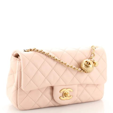 Best Replica Pearl Crush Flap Bag Quilted Lambskin Mini - Colareps