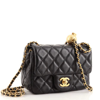Best Replica Pearl Crush Square Flap Bag Quilted Lambskin Mini - Colareps