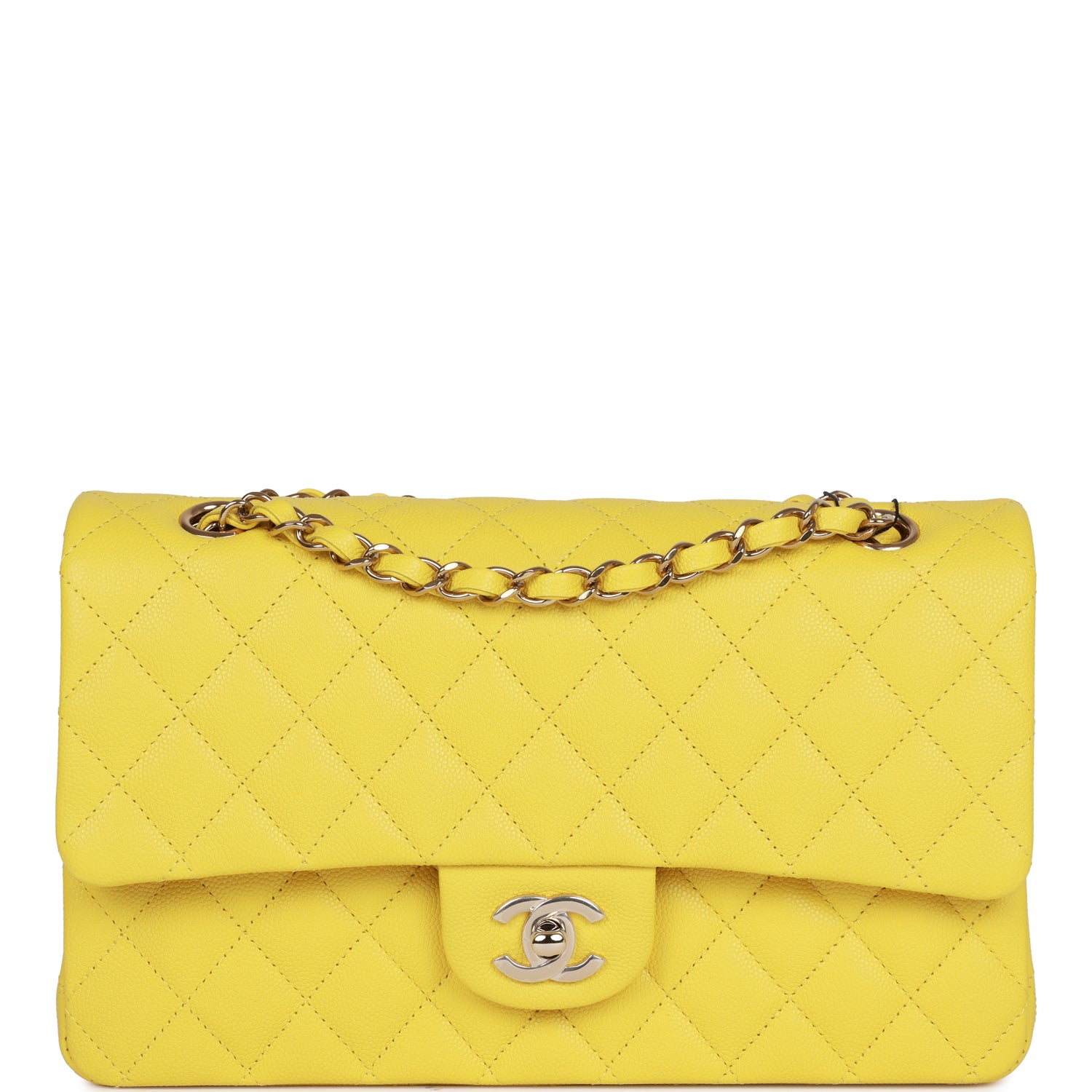 Best Replica Medium Classic Double Flap Bag Yellow Caviar Light Gold Hardware - Colareps