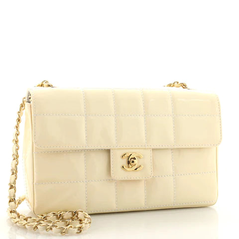 Best Replica Chocolate Bar Flap Bag Quilted Patent Medium - Colareps