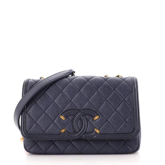Best Replica Chanel Filigree Flap Bag Quilted Caviar Small - Colareps