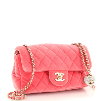 Best Replica Chanel Pearl Crush Flap Bag Quilted Velvet with Crystal Detail Mini - Colareps
