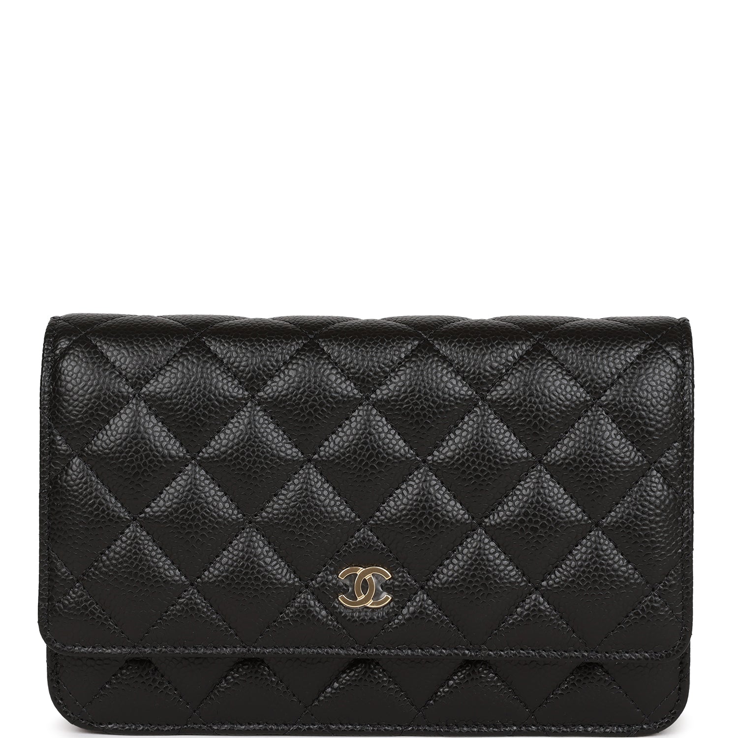 Best Replica Chanel Wallet on Chain WOC Black Caviar Gold Hardware - Colareps