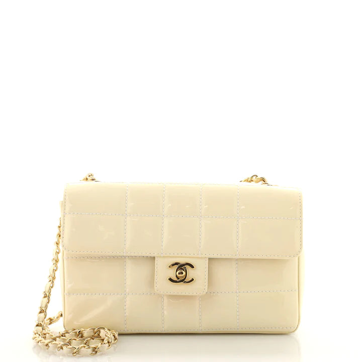 Best Replica Chocolate Bar Flap Bag Quilted Patent Medium - Colareps