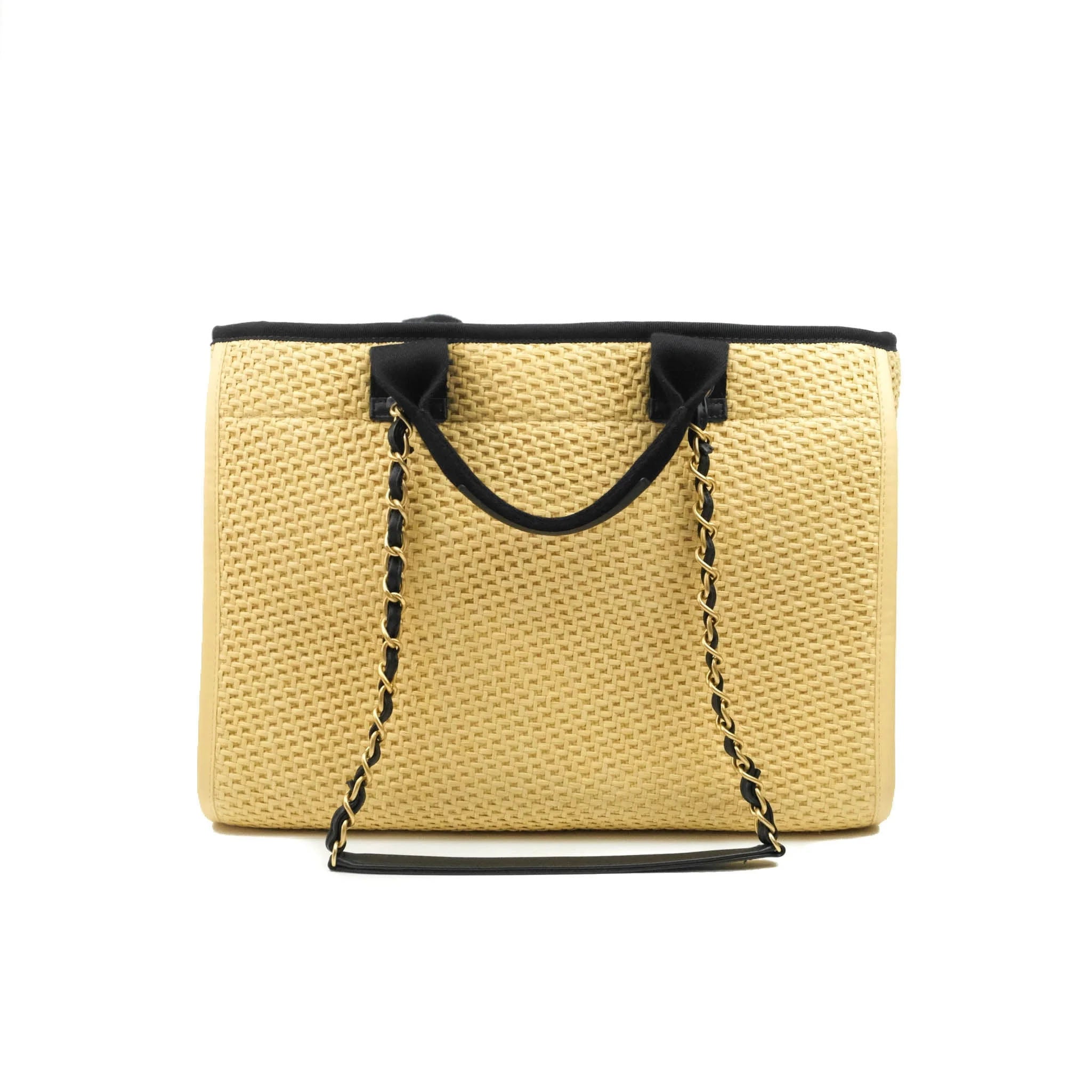 Best Replica Large Deauville Tote Woven Chain Leather Logo 21S - Colareps