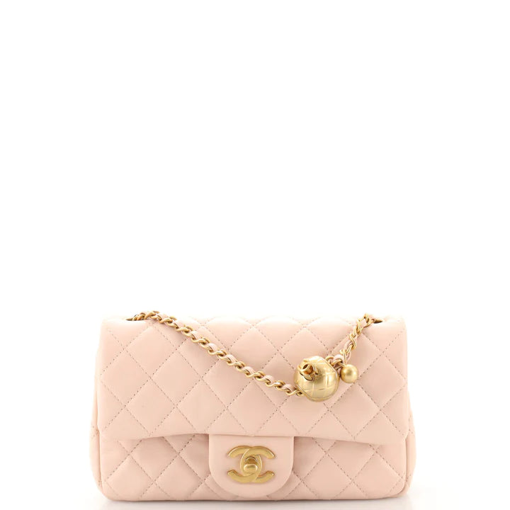 Best Replica Pearl Crush Flap Bag Quilted Lambskin Mini - Colareps