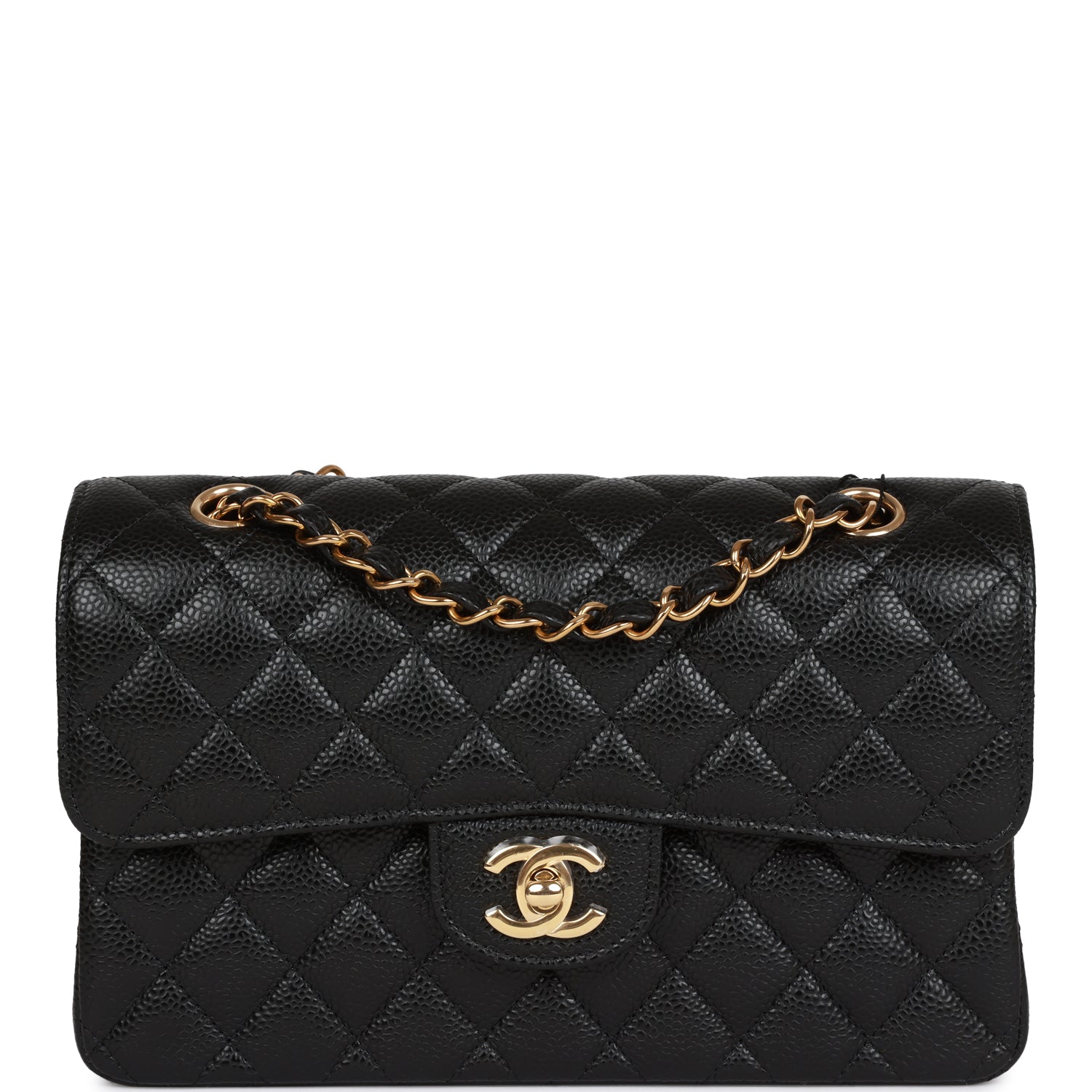 Best Replica Small Classic Double Flap Black Caviar Gold Hardware - Colareps
