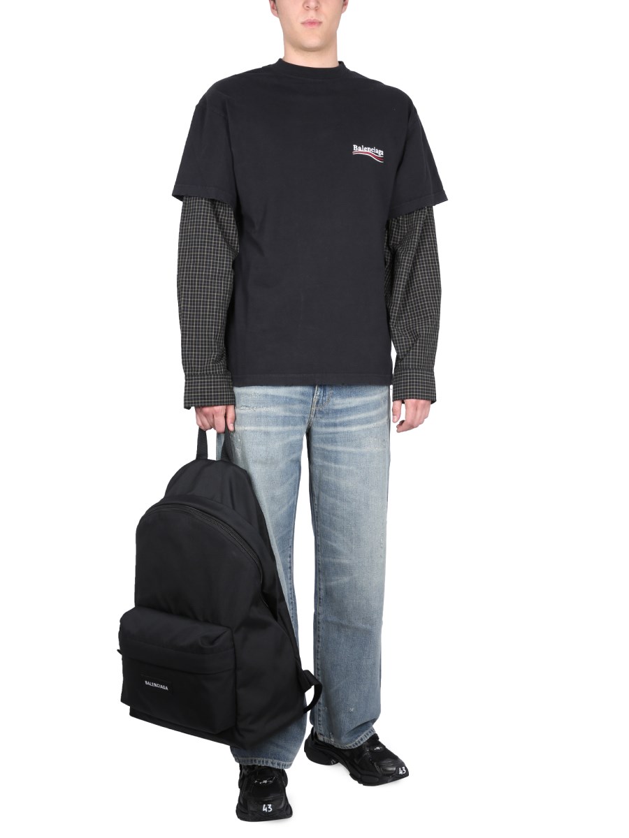 Best Replica Balenciaga LAYERED POLITICAL CAMPAIGN OVERSIZE T-SHIRT - Colareps
