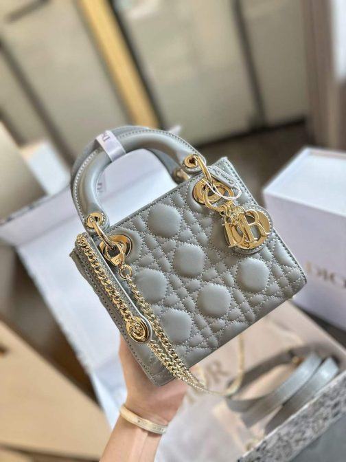 Best Replica Dior Lady gray bag small size - Colareps