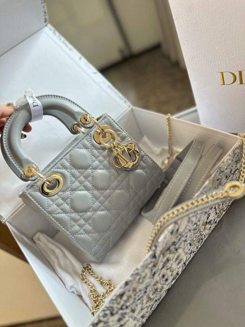Best Replica Dior Lady gray bag small size - Colareps