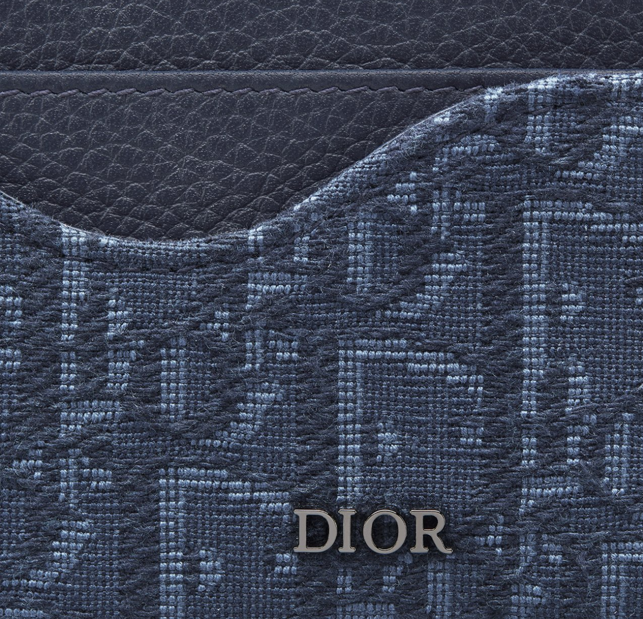 Best Replica Saddle Card Holder Navy Blue Dior Oblique Jacquard - Colareps