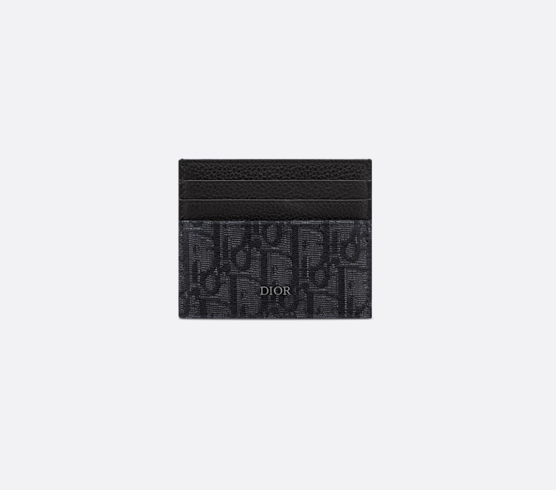 Best Replica Saddle Card Holder Navy Blue Dior Oblique Jacquard - Colareps