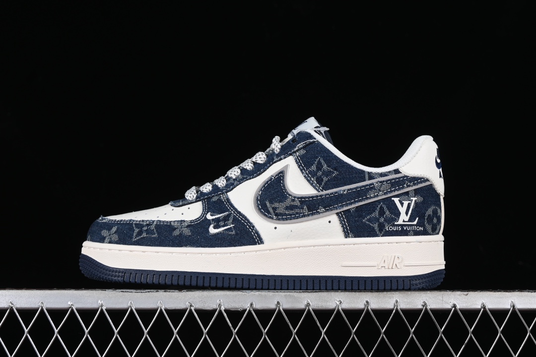 Best Replica Nike Air Force 1'07 Low joint-starry night blue Air Force 1 low-top casual sneakers - Colareps