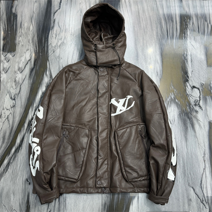 Best Replica 2024fw LV Real Leather Jacket Top Version - Colareps