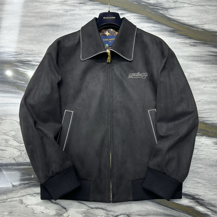 Best Replica 2024fw LV Leather Jacket Top Version - Colareps
