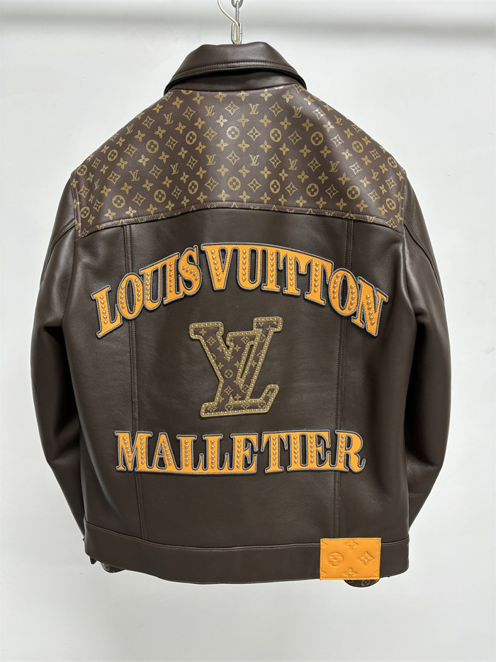 Best Replica 2024fw LV Leather Jacket Top Version - Colareps