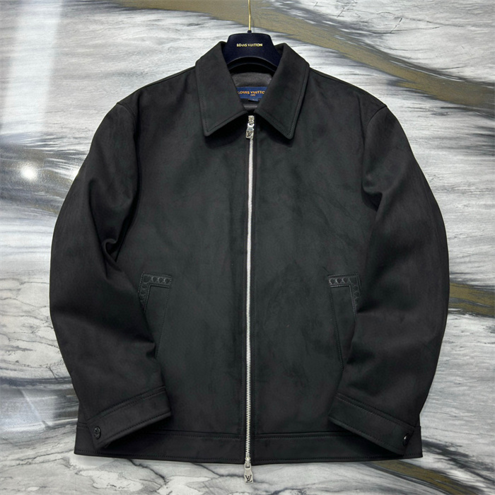 Best Replica 2024fw LV Leather Jacket Top Version - Colareps