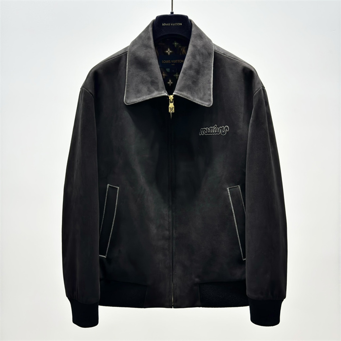Best Replica 2024fw LV Leather Jacket Top Version - Colareps