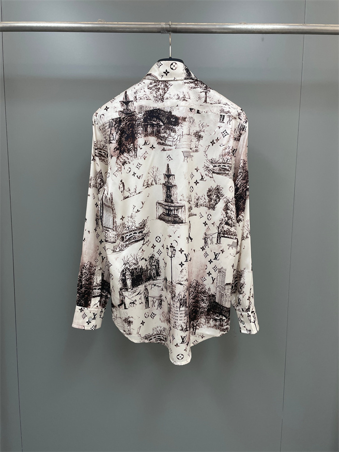 Best Replica 2024fw LV Real silk Shirt Top Version - Colareps
