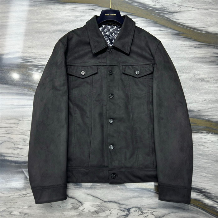Best Replica 2024fw LV Real Leather Jacket Top Version - Colareps