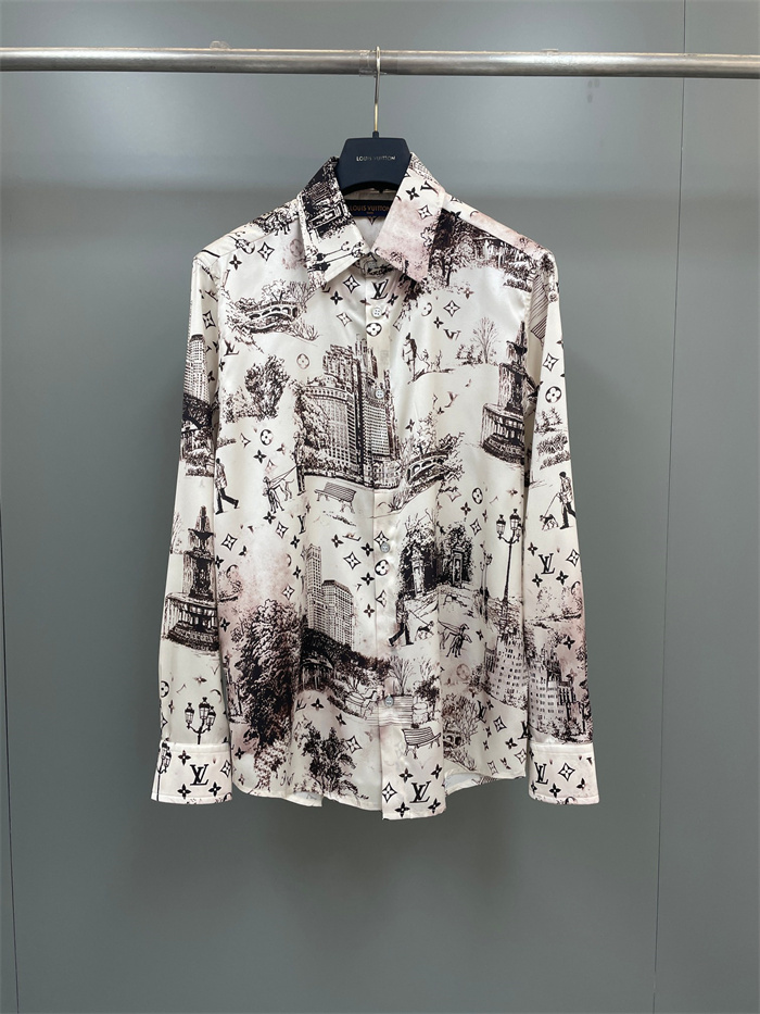 Best Replica 2024fw LV Real silk Shirt Top Version - Colareps