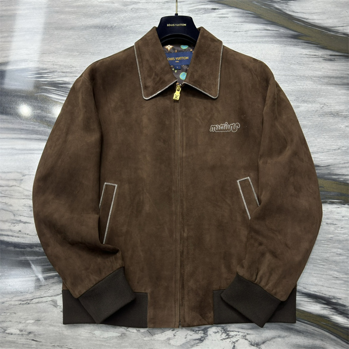 Best Replica 2024fw LV Leather Jacket Top Version - Colareps