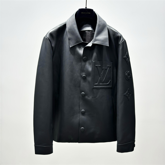 Best Replica 2024fw LV Real Leather Jacket Top Version - Colareps