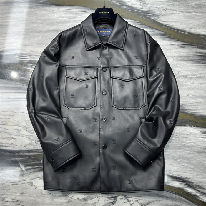 Best Replica 2024fw LV Leather Jacket Top Version - Colareps