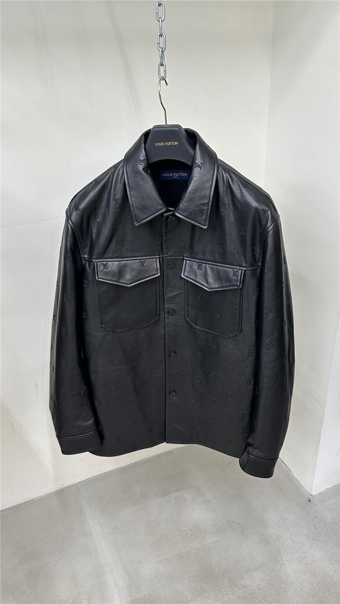 Best Replica 2024SS LV Leather Jacket Top Version - Colareps